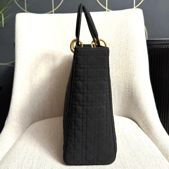 Authentic Christian Dior Lady Dior bag gold charms - Picture 7 of 16